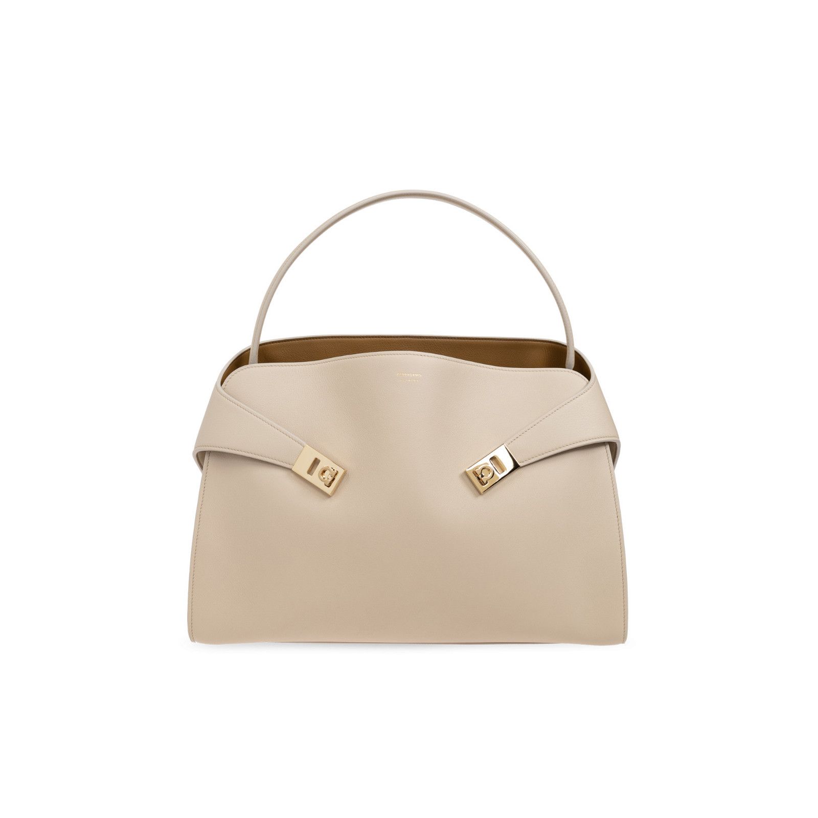 Salvatore Ferragamo FERRAGAMO Stone Leather Hug Shoulder Bag New & Authentic Size ONE SIZE - 1 Thumbnail