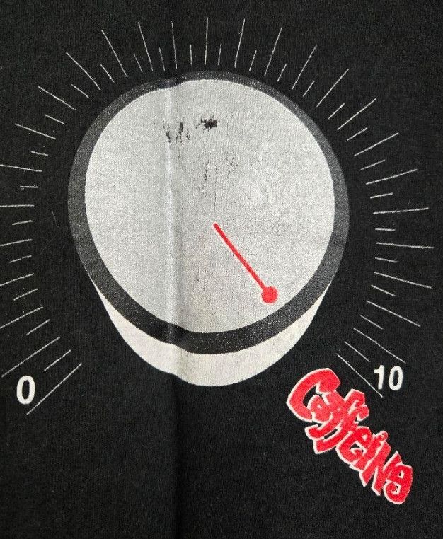 Vintage CAFFEINE CLOTHING RECORDS THAT SOUND L/S LARGE RAVE Size US L / EU 52-54 / 3 - 4 Thumbnail
