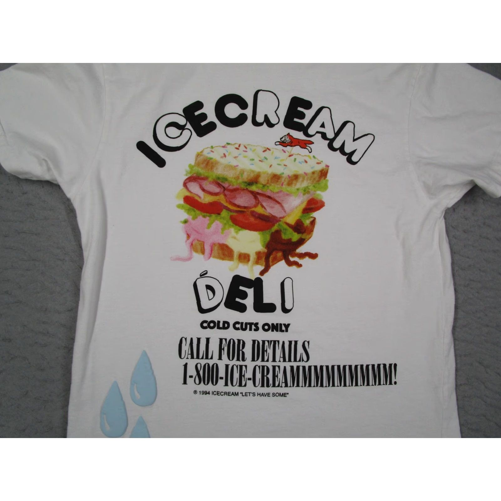 Vintage Icecream Shirt Mens Medium White Deli Graphic All Sales Final Streetwear Size US M / EU 48-50 / 2 - 5 Thumbnail
