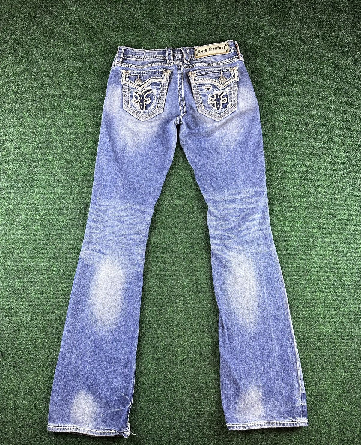 Rock popular revival Kai bootcut blue jeans