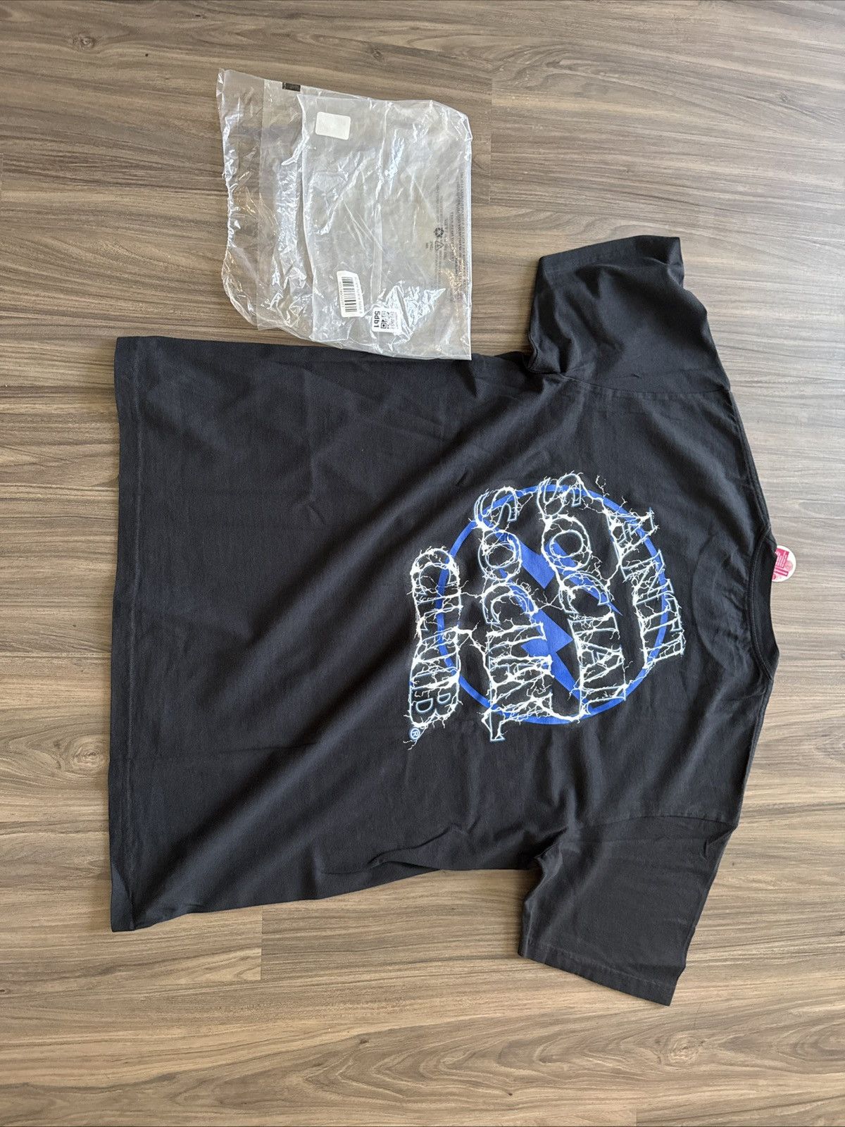 Anti Social Social Club × Fragment Design ASSC x Fragment Design Bolt Tee Black/Navy Size XL Brand New Size US XL / EU 56 / 4 - 5 Thumbnail