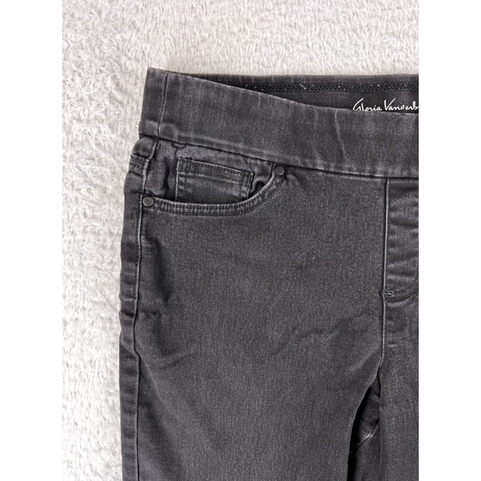 Madewell Gloria Vanderbilt Jeans Womens 10 Black Denim High Rise Skinny Madewell 5-Pocket Rise Mid Regular Size 27" / US 4 / IT 40 - 5 Thumbnail