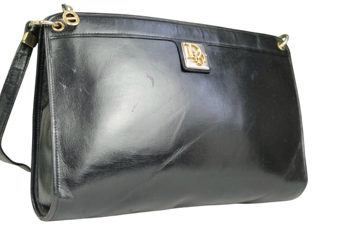 Dior Vintage Christian Dior Leather Shoulder Bag Black leather Size ONE SIZE - 3 Thumbnail