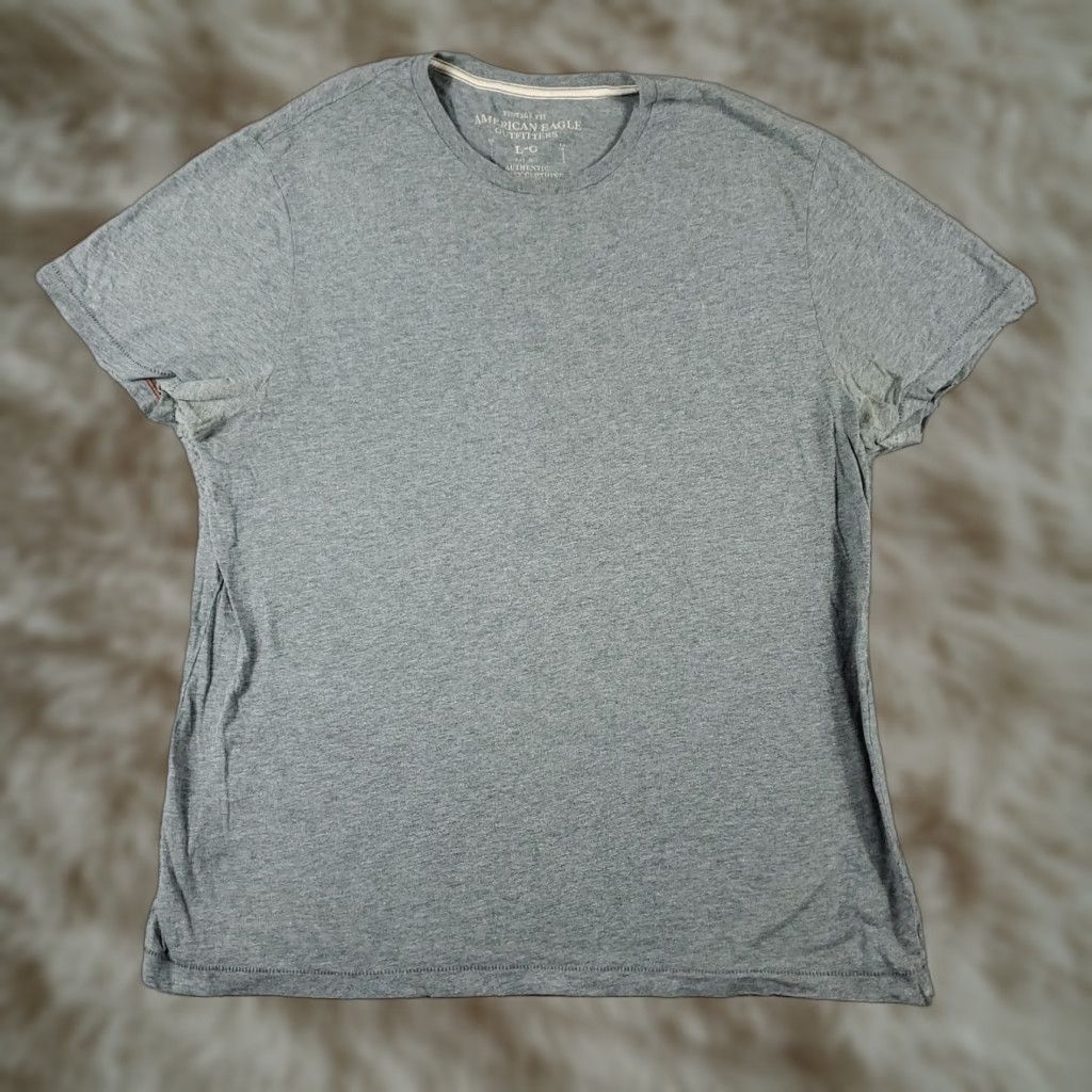 American Eagle Outfitters AMERICAN EAGLE OUTFITTERS T-Shirt Mens Large Gray Crew Neck Short Sleeve Cotton Logo Vintage? No – Regular Fit, Solid Pattern, All Seasons, Adult Mens Size US L / EU 52-54 / 3 - 1 Thumbnail