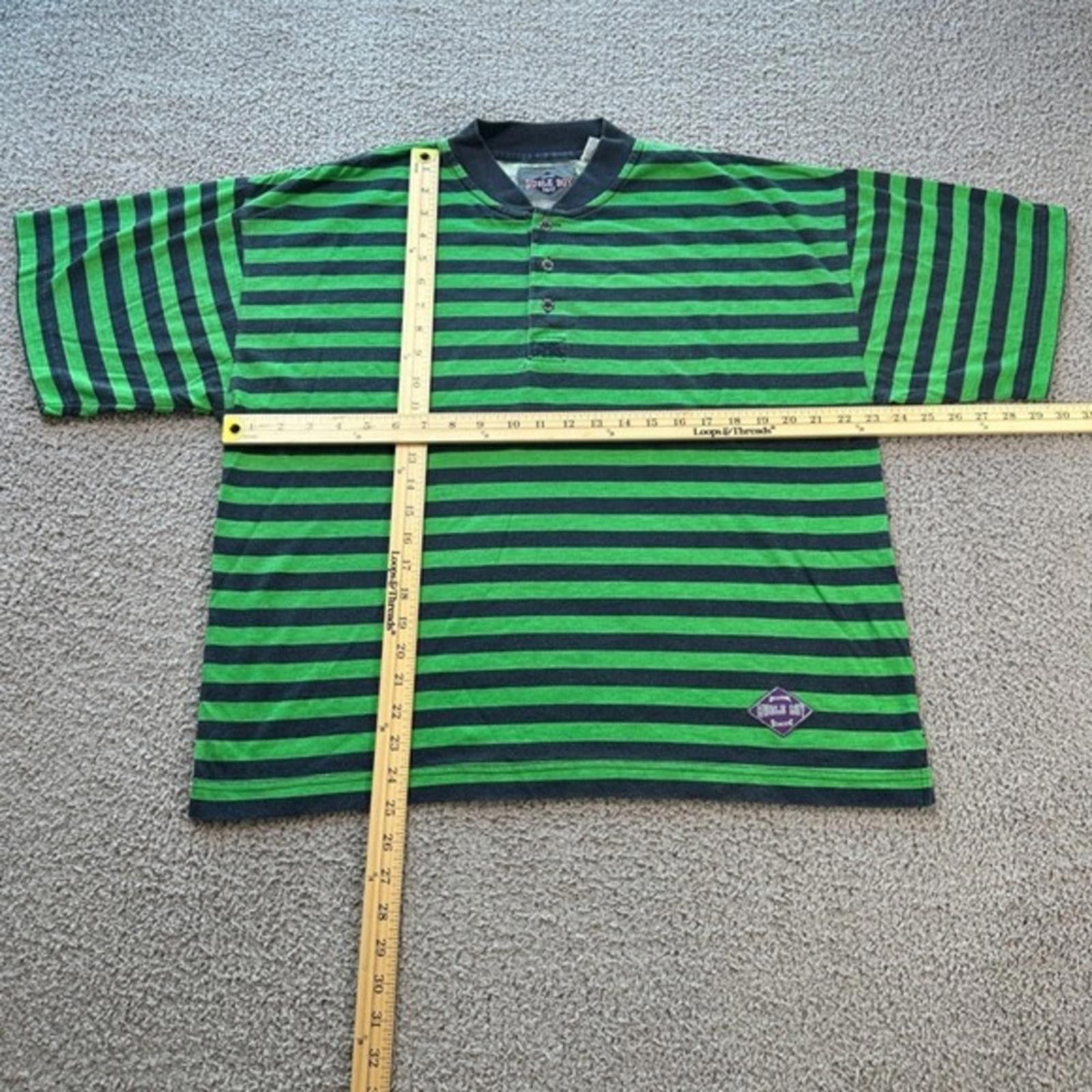 Bugle Boy Vintage Bugle Boy Striped Polo Shirt Mens M Green 90s Retro Size US M / EU 48-50 / 2 - 2 Thumbnail