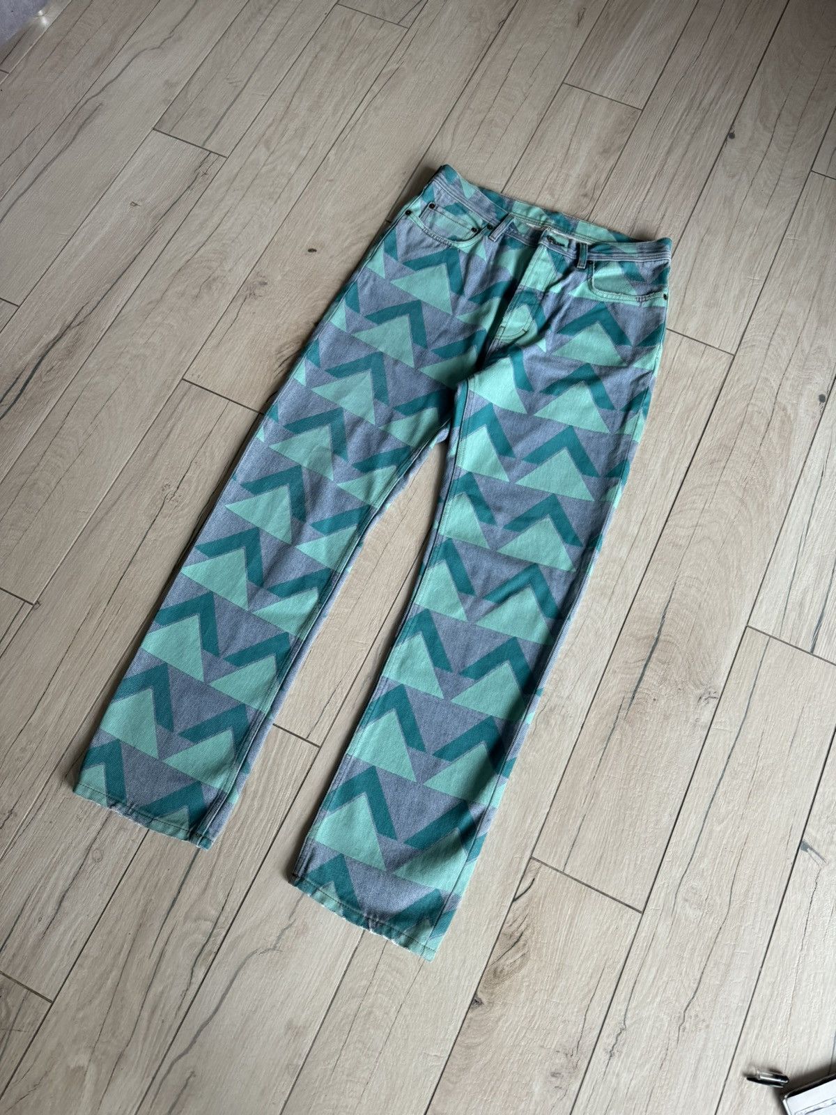 Acne Studios Acne Studios Land Print Denim Pants Size US 30 / EU 46 - 4 Thumbnail