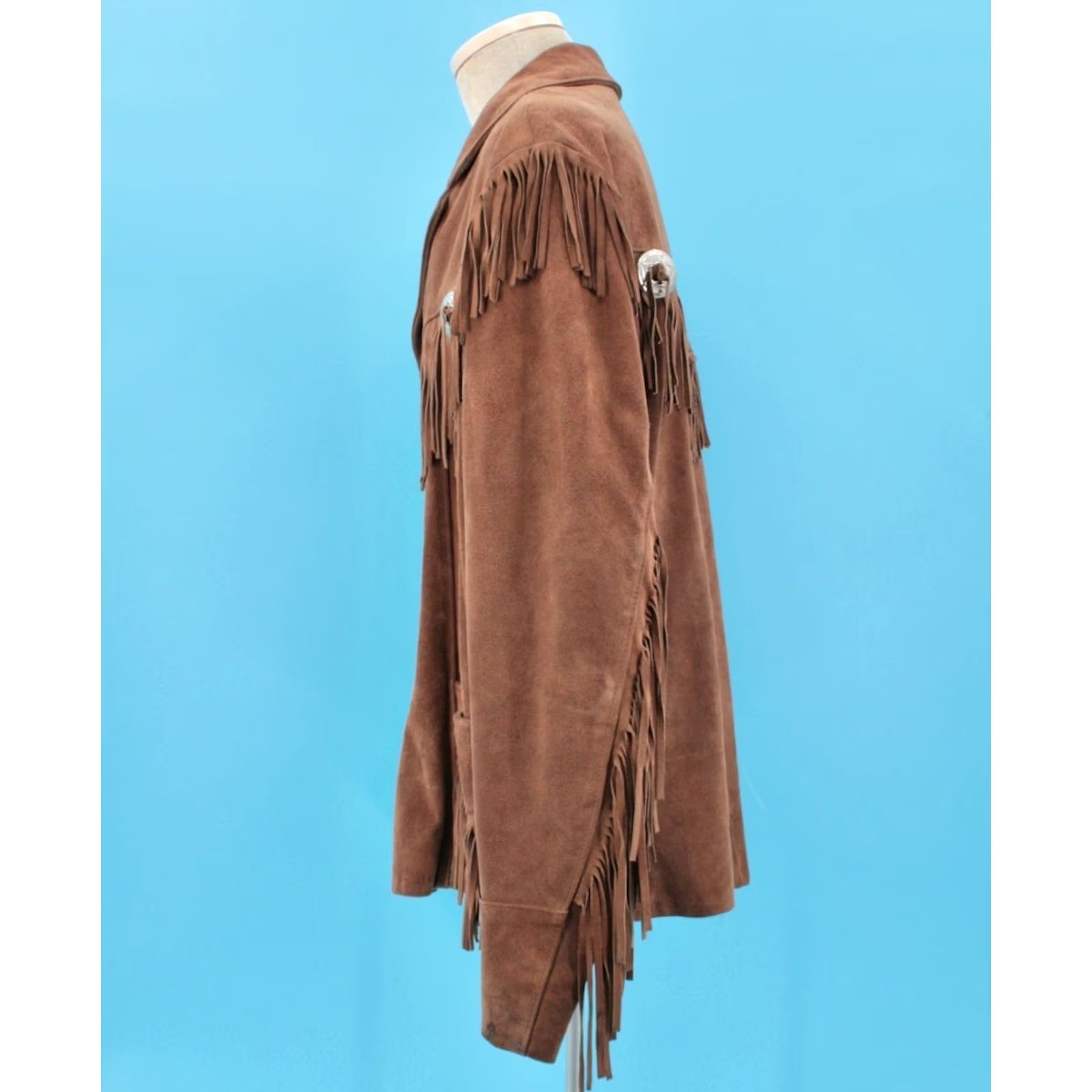 Vintage VINTAGE Excelled 70s Suede Fringe Jacket L Brown Mens Size US L / EU 52-54 / 3 - 3 Thumbnail