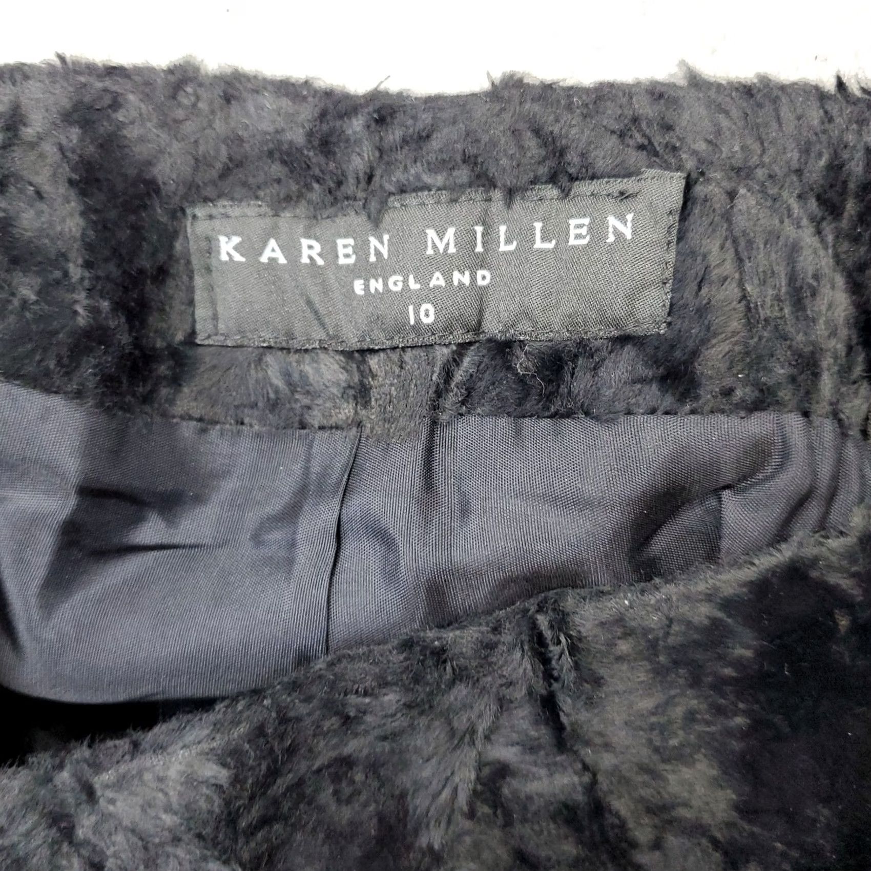 Karen Millen Karen Millen Mini Skirt Womens Size 10 Black Faux Fur Lined Low Waist Back Zip. Fashionable and trendy. Perfect for casual wear Size 32" / US 10 / IT 46 - 5 Thumbnail