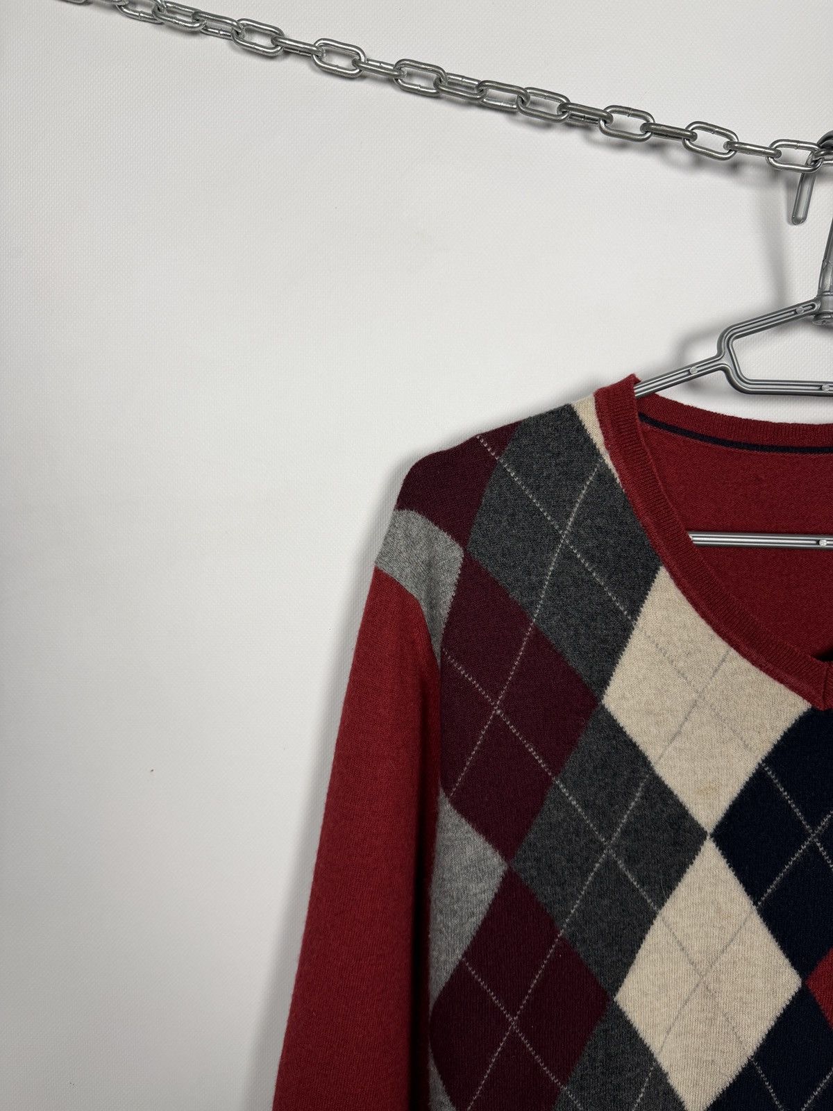 Burberry Men’s Burberry Argyle Wool V-Neck Sweater Pullover Size M-L Size US M / EU 48-50 / 2 - 3 Thumbnail