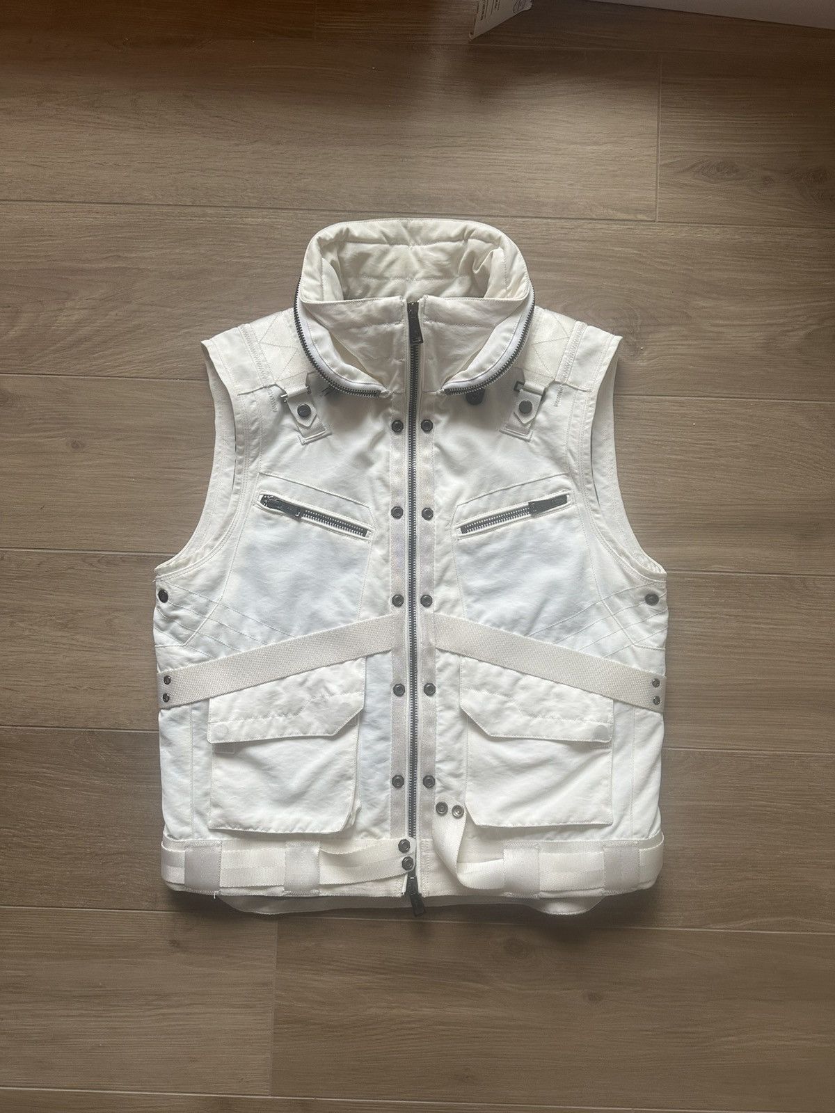 Ralph Lauren Black Label Ralph Lauren Black Label White Gimp Cargo Vest Size US XL / EU 56 / 4 - 2 Thumbnail