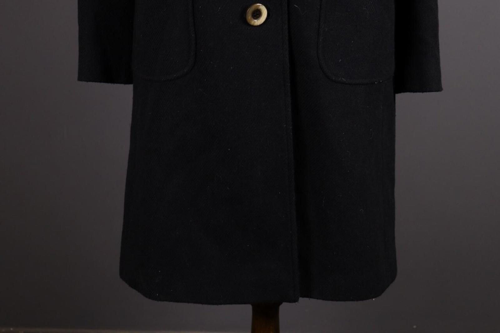 Designer WEEKEND MAX MARA Black Wool Coat Size I 44 / GB 12 / USA 10 Size M / US 6-8 / IT 42-44 - 5 Thumbnail
