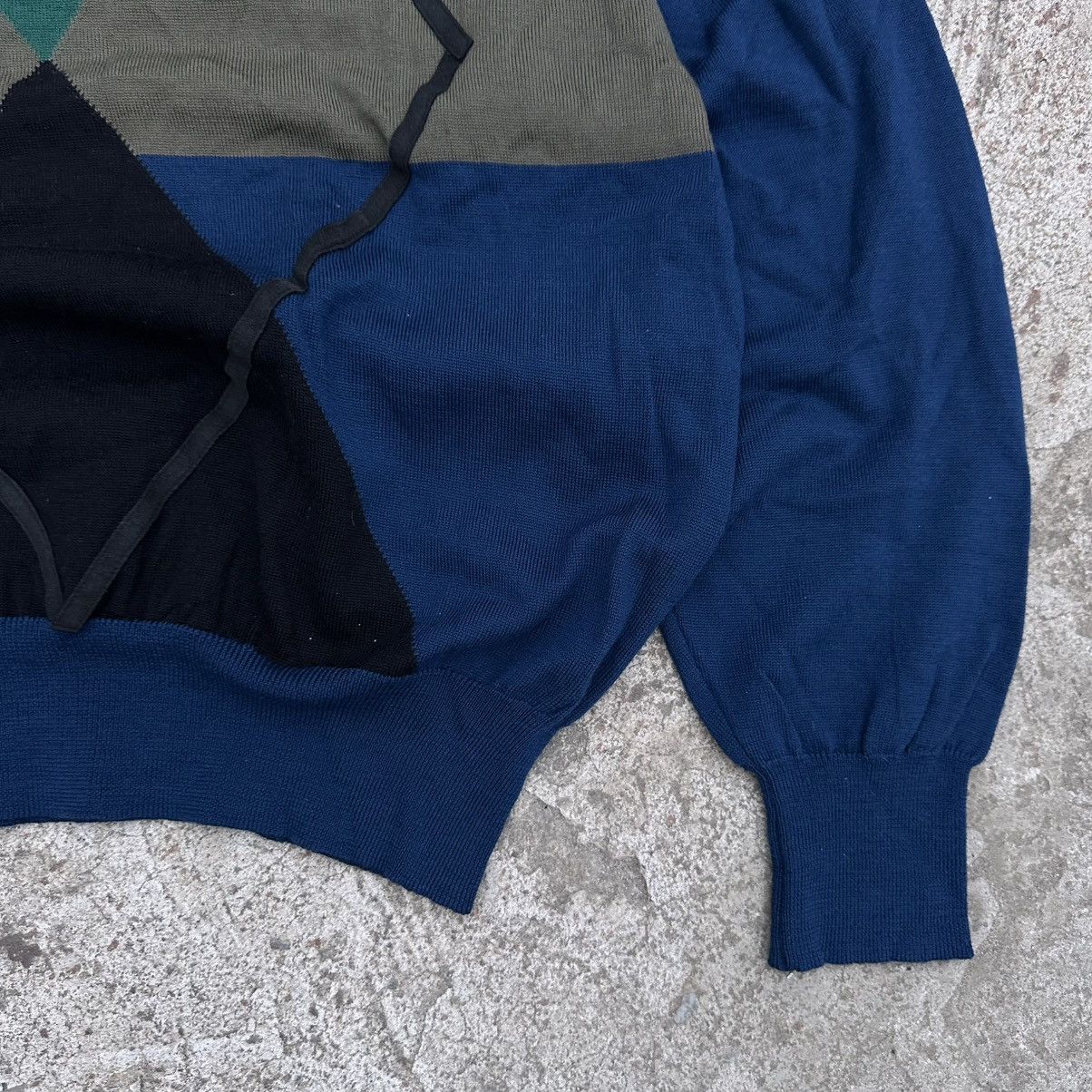 Dalmine × Vintage VTG Dalmine Uomo Geometric Coloured Patterns Sweater Lana Size US XL / EU 56 / 4 - 5 Thumbnail