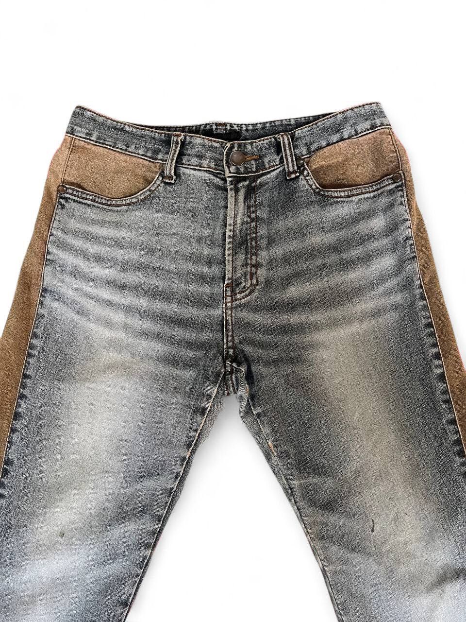 If Six Was Nine Flare Jeans Blue jam reconstruct distressed wide leg Size US 28 / EU 44 - 3 Thumbnail