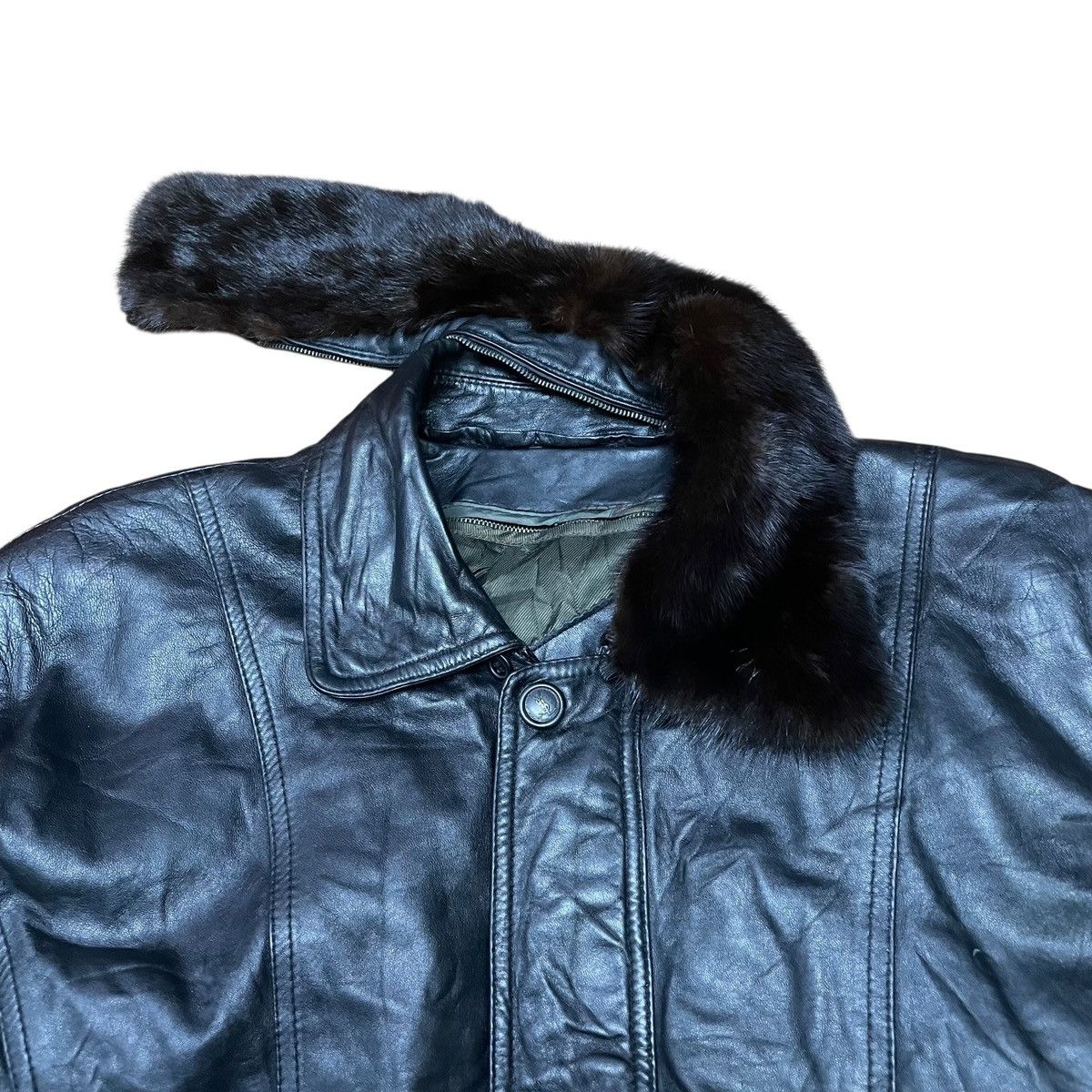 Yves Saint Laurent Vintage YSL Yves Saint Laurent Leather Bomber Jacket Size US M / EU 48-50 / 2 - 5 Thumbnail