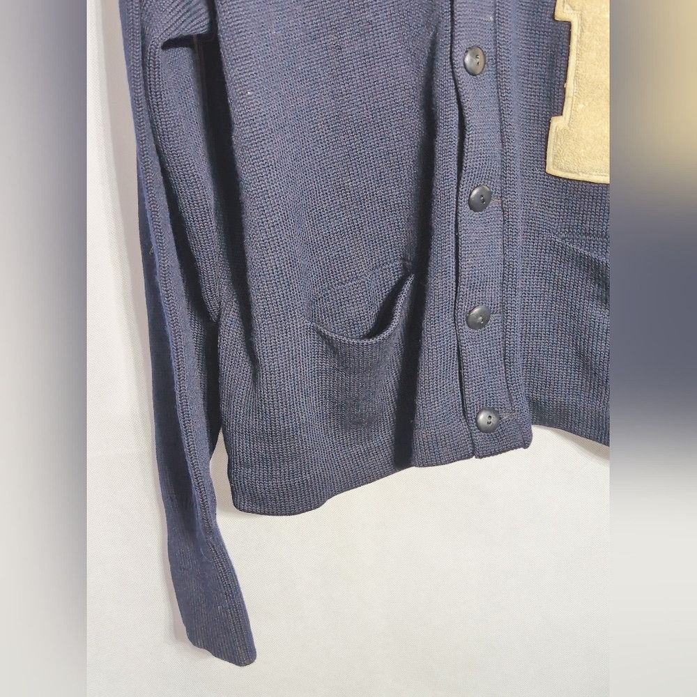 Other 1950s Whiting Los Angeles Navy Wool Cardigan Letter Sweater Size US XXL / EU 58 / 5 - 5 Thumbnail
