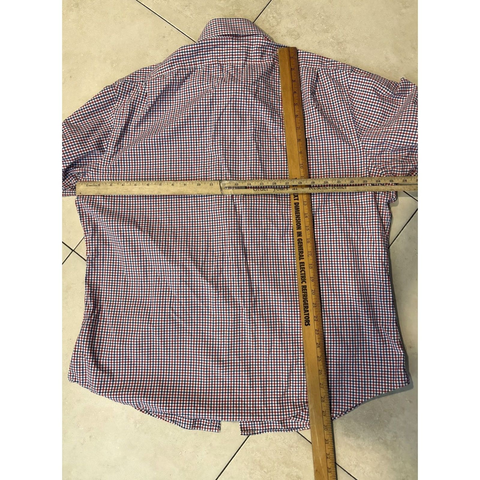Polo Ralph Lauren VINTAGE Polo Ralph Lauren Shirt Mens 17 32/33 Red Blue Check Regent Custom Fit Button Up Size US XL / EU 56 / 4 - 6 Thumbnail