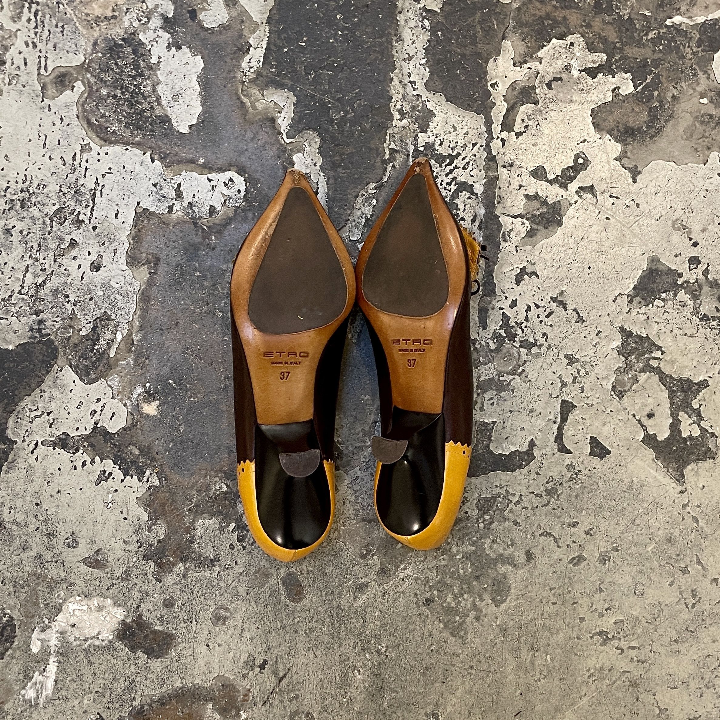 Etro Etro saffron and brown coquette pumps heels Size US 7 / IT 37 - 5 Thumbnail