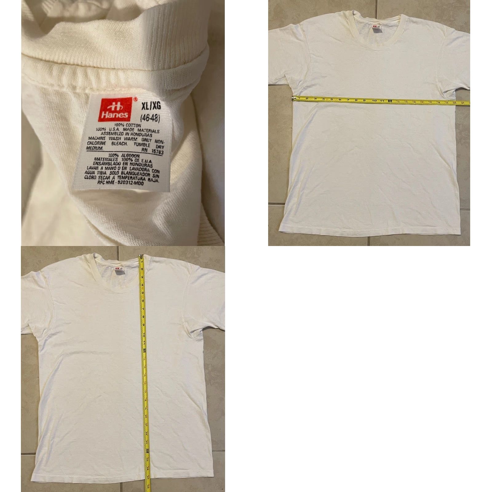 Hanes VINTAGE Hanes Faded Shirt M Grunge Biker Punk Skate Surf Trucker Mechanic Shirt Mens M White 80s 90s California Retro Rock Distressed Graphic Stitch Size US M / EU 48-50 / 2 - 9 Thumbnail