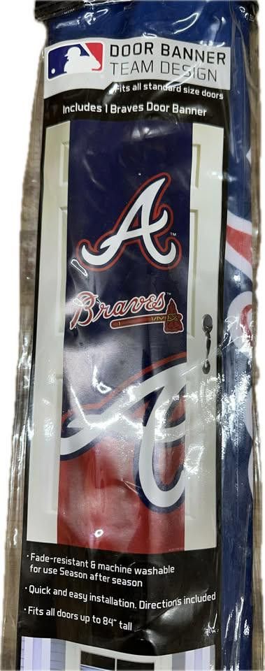 Designer Atlanta Braves Door Banner MLB Size ONE SIZE - 2 Thumbnail