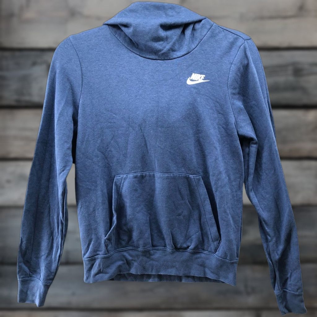 Nike Nike Women's XS Blue Funnel Neck Hoodie Pullover Lightweight Fleece Sweatshirt Activewear Size XS / US 0-2 / IT 36-38 - 1 Thumbnail