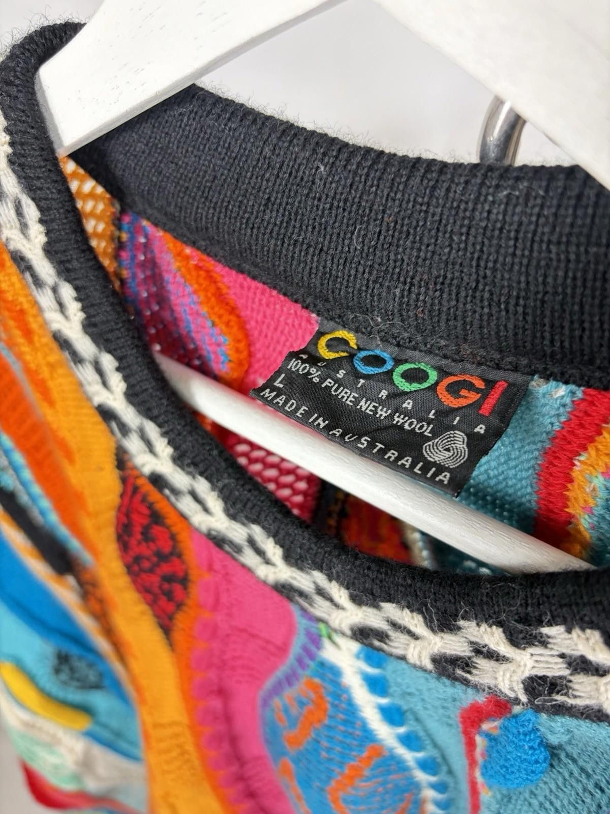 Coogi Vintage Coogi Australia 3D Multicolour 100% Wool Sweater Size US L / EU 52-54 / 3 - 9 Thumbnail
