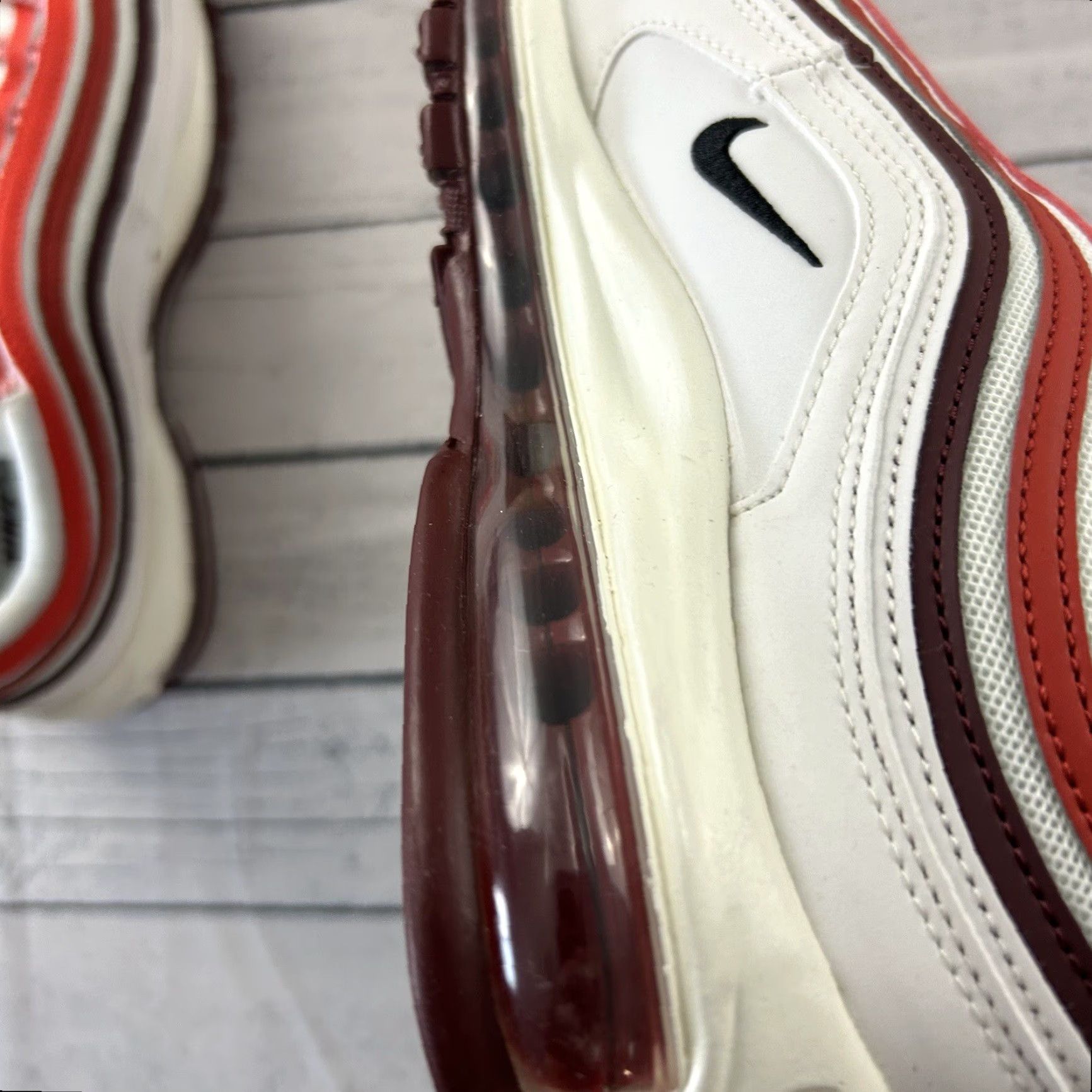 Nike **Nike Air Max 97 Men's White Dune Red Size 9 Refurbished** User: Nike Air Max 97 Men's White Dune Red Size 9 Refurbished Size US 9 / IT 39 - 6 Thumbnail