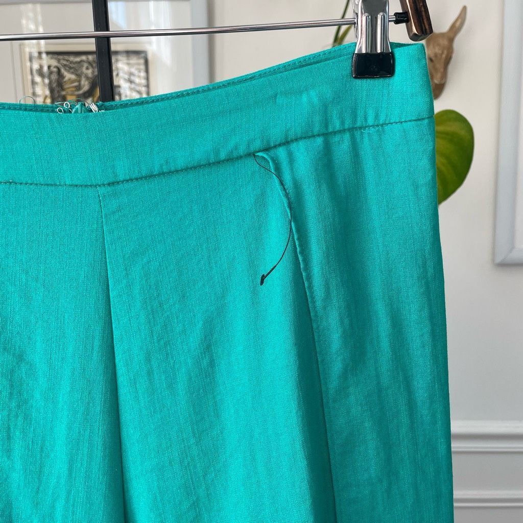 Other NWOT Lulus Postcards From Me Turquoise Green Wide Leg Pants M Size 29" - 2 Thumbnail