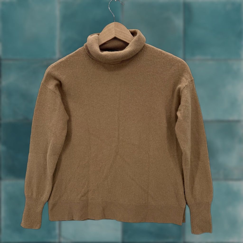 Vintage Halogen Sweater Womens M Brown 100% Cashmere Turtleneck Knit Pullover Cozy Vintage No Size M / US 6-8 / IT 42-44 - 1 Thumbnail