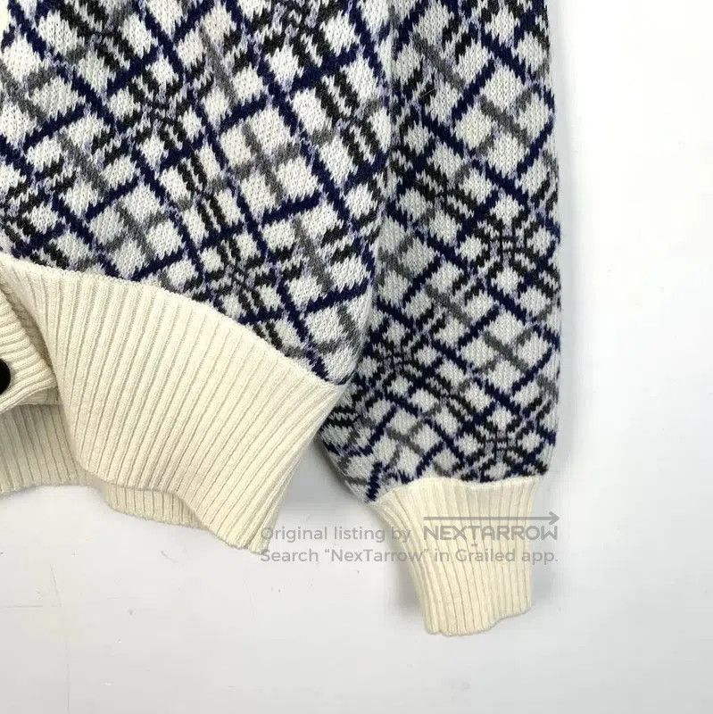 Yves Saint Laurent YSL Color-blocked Wool Cardigan for Women . Size L / US 10 / IT 46 - 4 Thumbnail