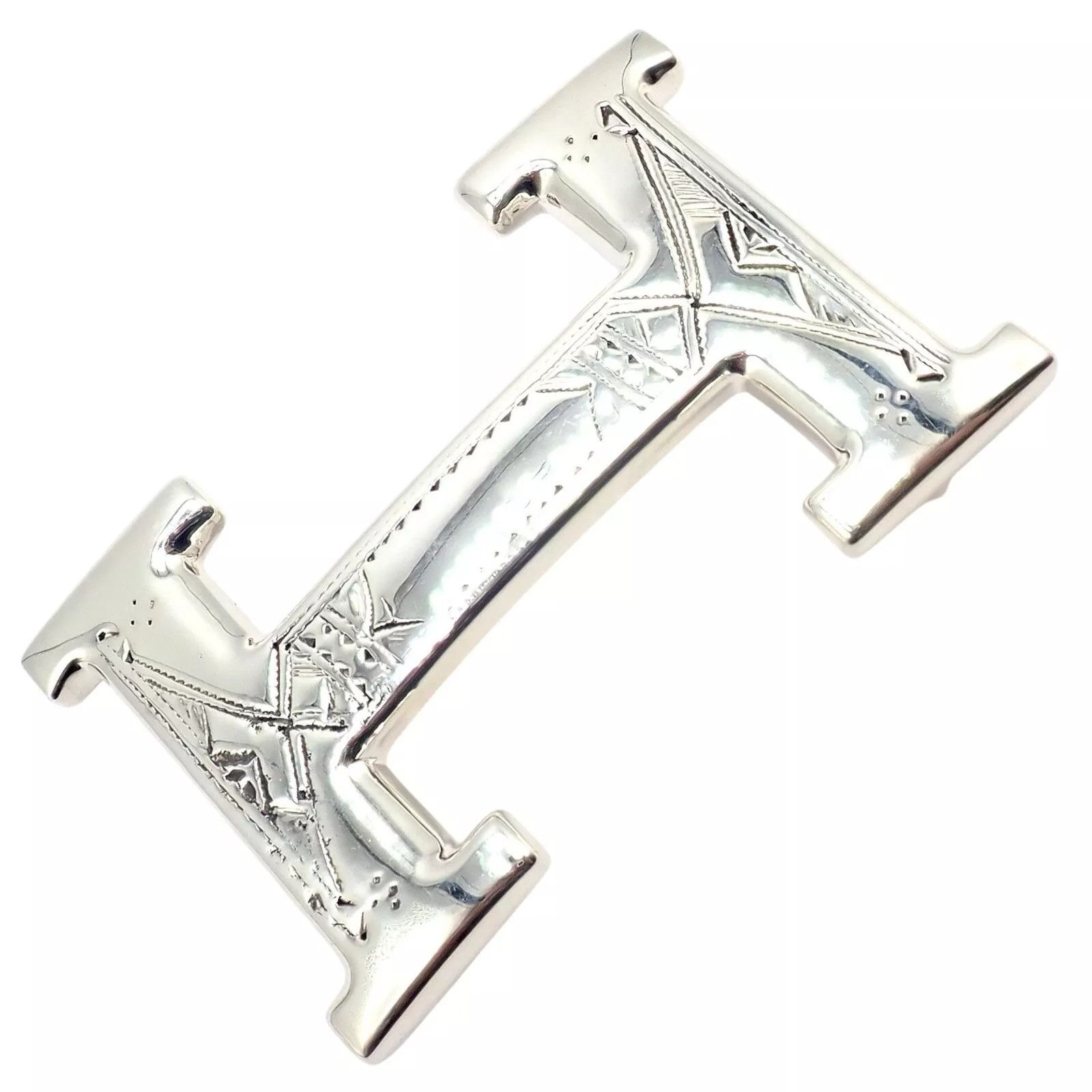 Hermes Hermes Silver Signature Classic Large H Belt Buckle 32m Size ONE SIZE - 1 Thumbnail