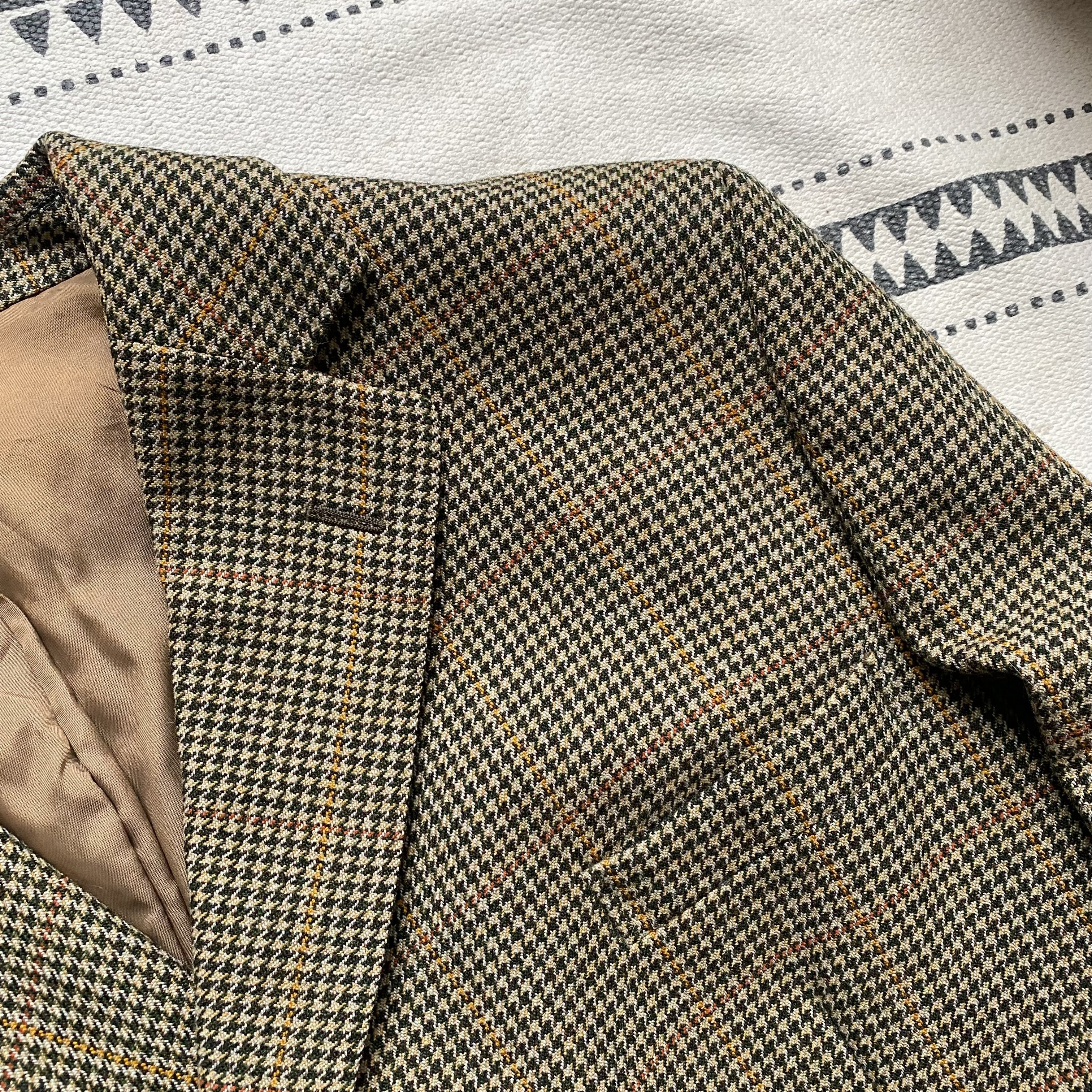 Harris Tweed Vintage 1977's Harris Tweed Style Brown Blazer coat jacket Size 50R - 5 Thumbnail