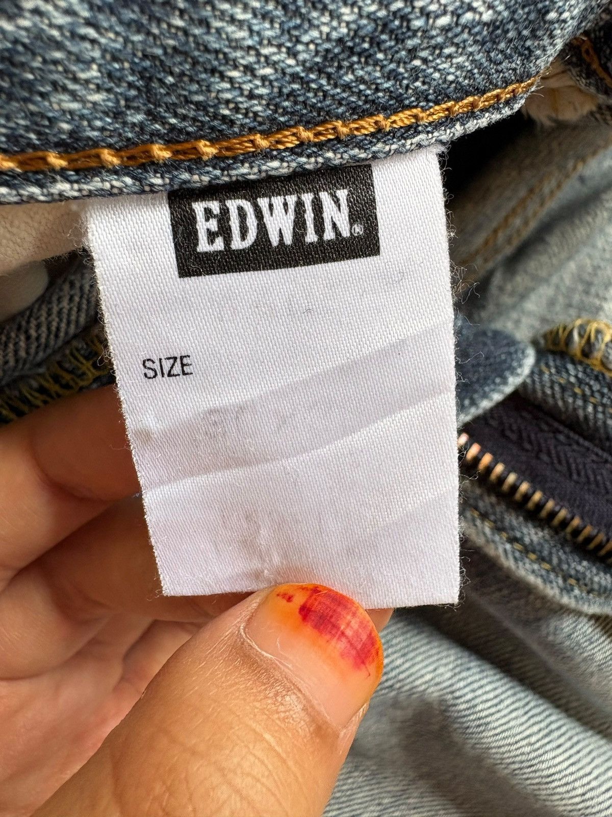 Edwin Vintage Edwin 505ZX Selvedge Mud Wash Distress Baggy Jeans Size US 30 / EU 46 - 10 Thumbnail