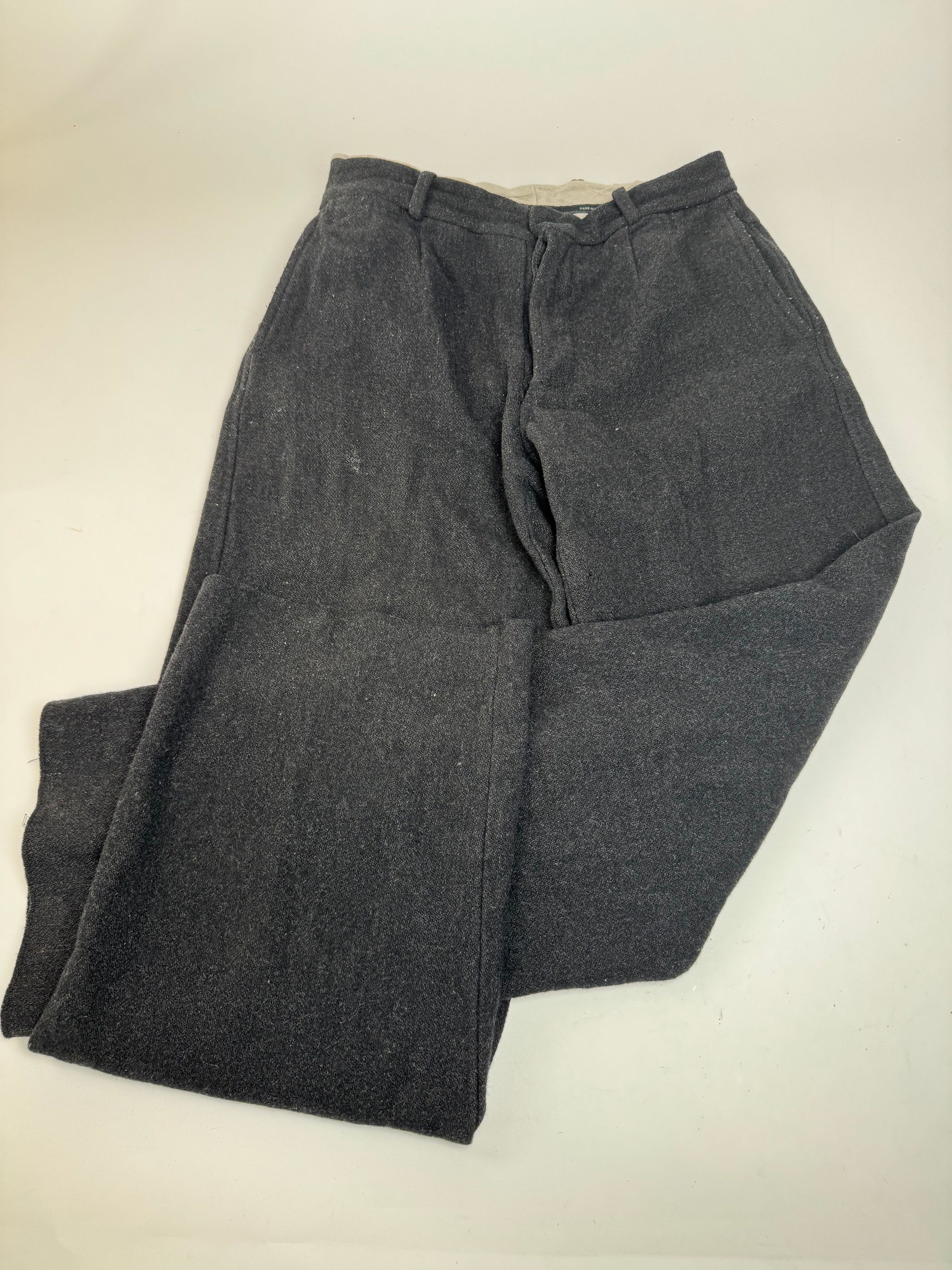 Vintage Wool Pants Black 46/S
