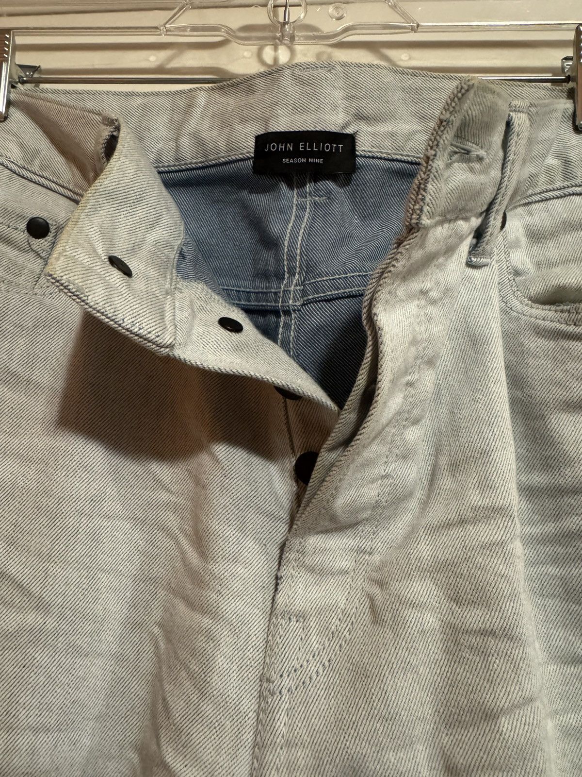 John Elliott John Elliott The Cast 2 Reverse Weave Jeans Light Blue Sz 34 Size US 34 / EU 50 - 6 Thumbnail