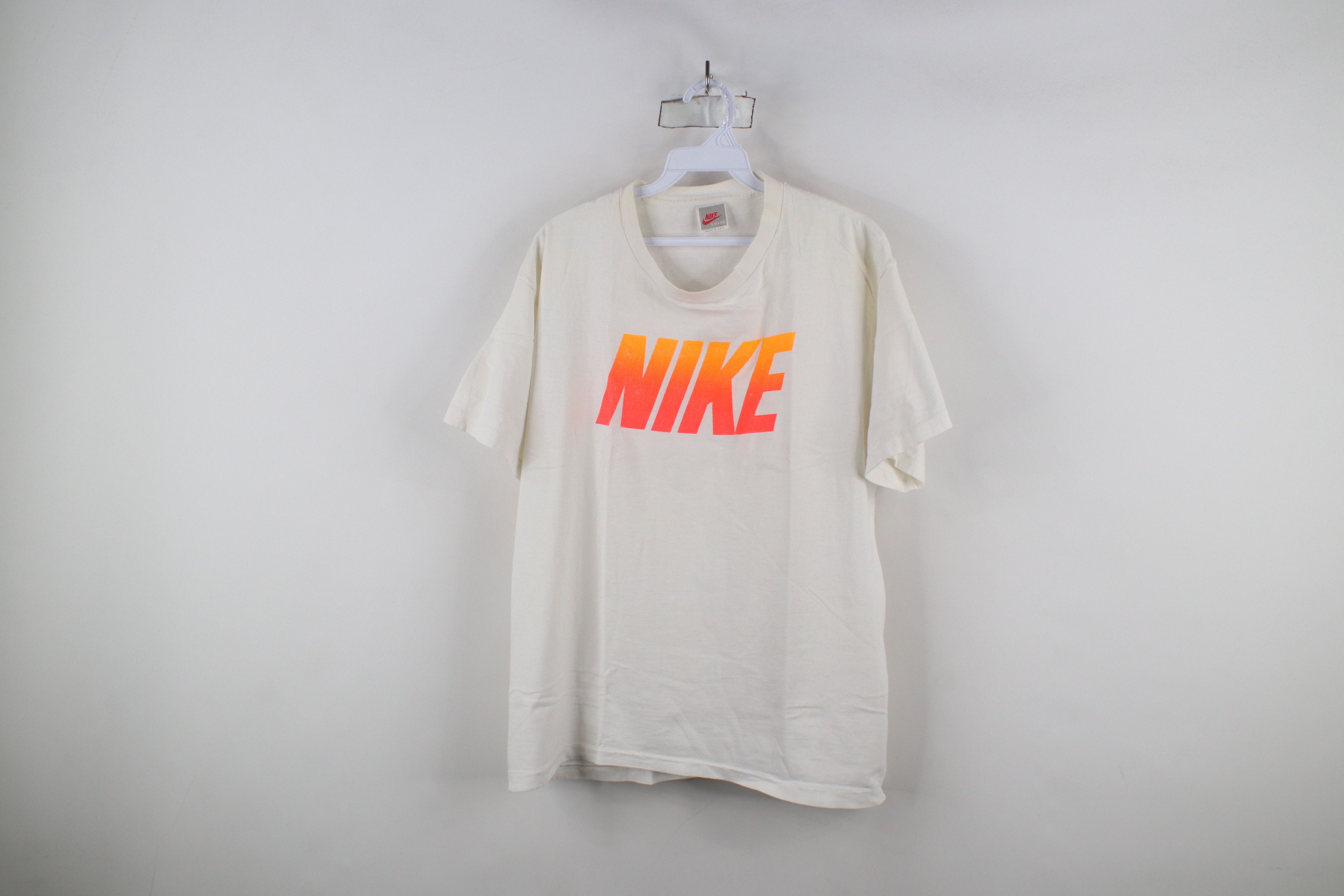 Nike × Vintage Vintage 90s Nike Spell Block Letter Short Sleeve T-Shirt USA Size US L / EU 52-54 / 3 - 1 Thumbnail
