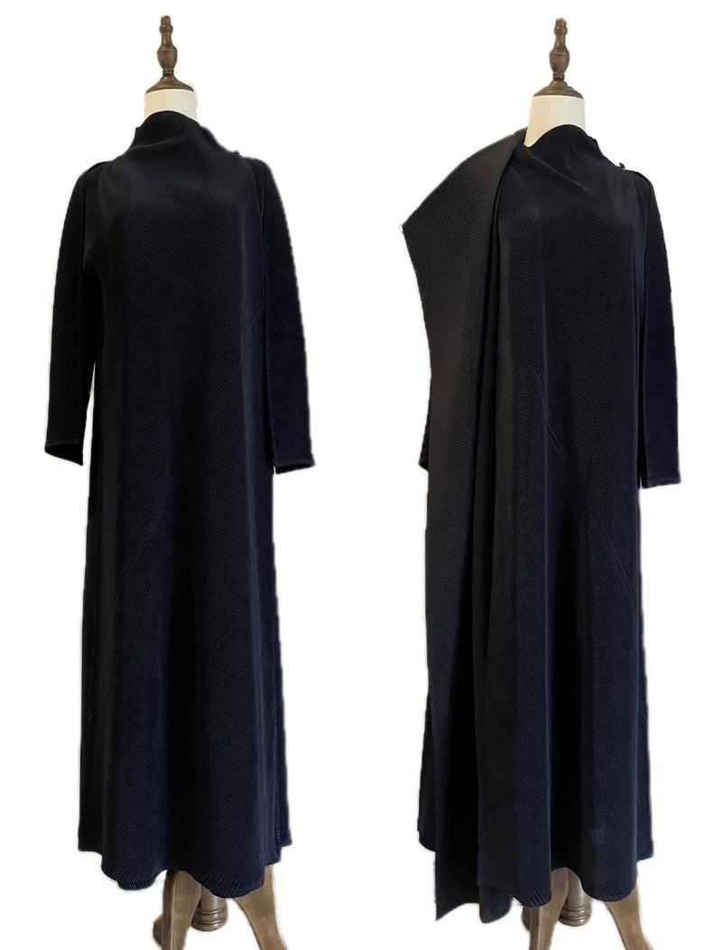 Issey Miyake Issey Miyake size:2 A long trench coat with a deep blue ma Size S / US 4 / IT 40 - 5 Thumbnail