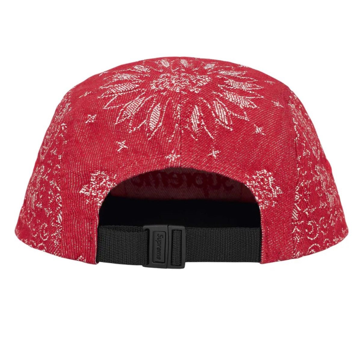 Supreme Bandana Jacquard Denim Camp Cap Red Size ONE SIZE - 2 Thumbnail