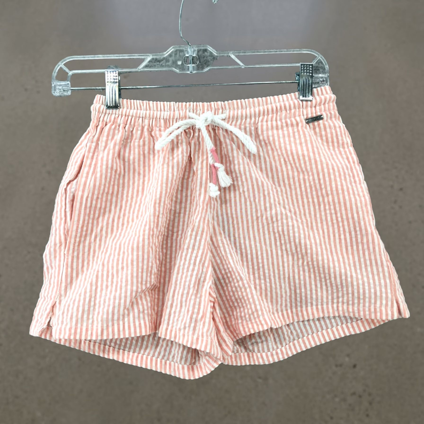 Vintage Beach By Exist Shorts Womens Small Pink Plaid Sweat Mid Rise Drawstring NWT Size 28" / US 6 / IT 42 - 1 Thumbnail