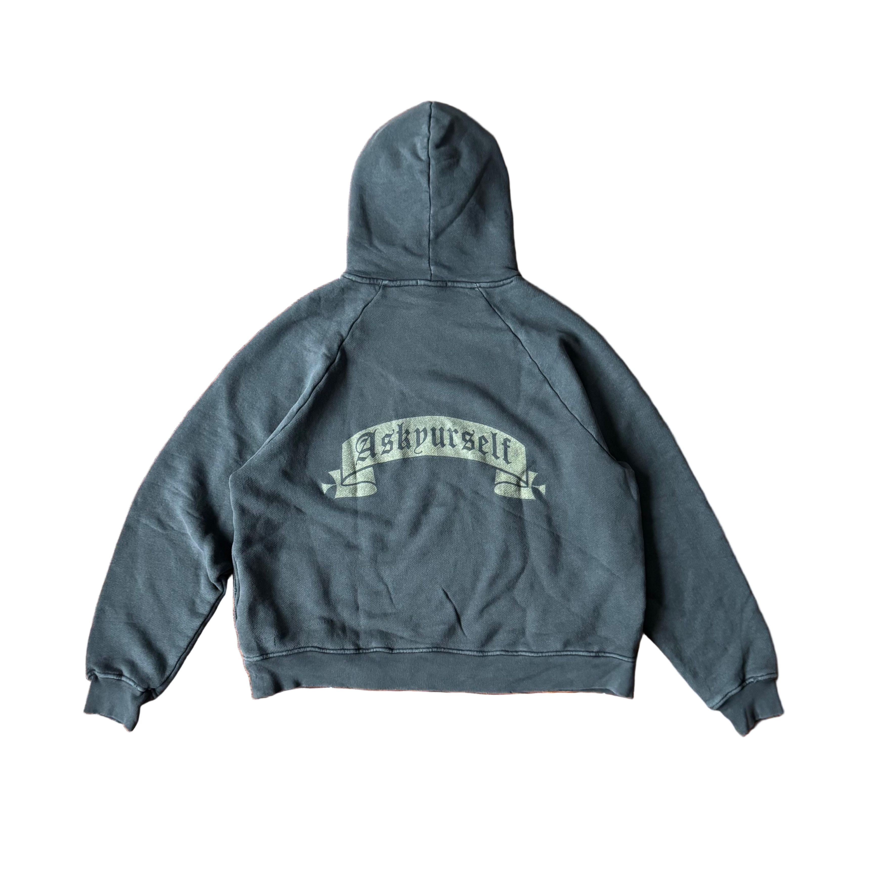 Askyurself Washed Black Banned Repaired Logo Oversized Raglan Hoodie Size US S / EU 44-46 / 1 - 8 Thumbnail