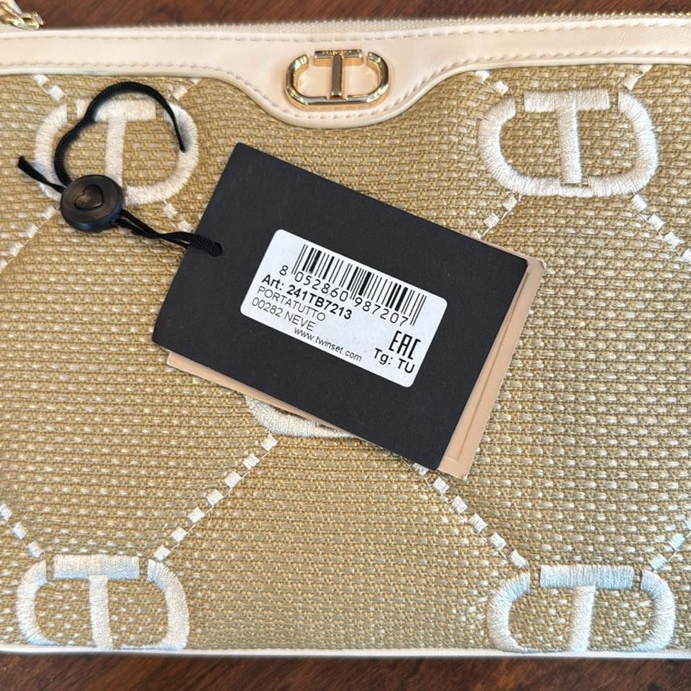 Designer Twinset Milano rafia clutch Size ONE SIZE - 7 Thumbnail