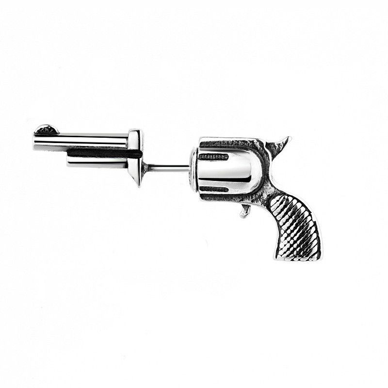 Jewelry × Sterling Silver Revolver Vintage 925 Silver Earrings One Pairs Chrome Size ONE SIZE - 6 Thumbnail