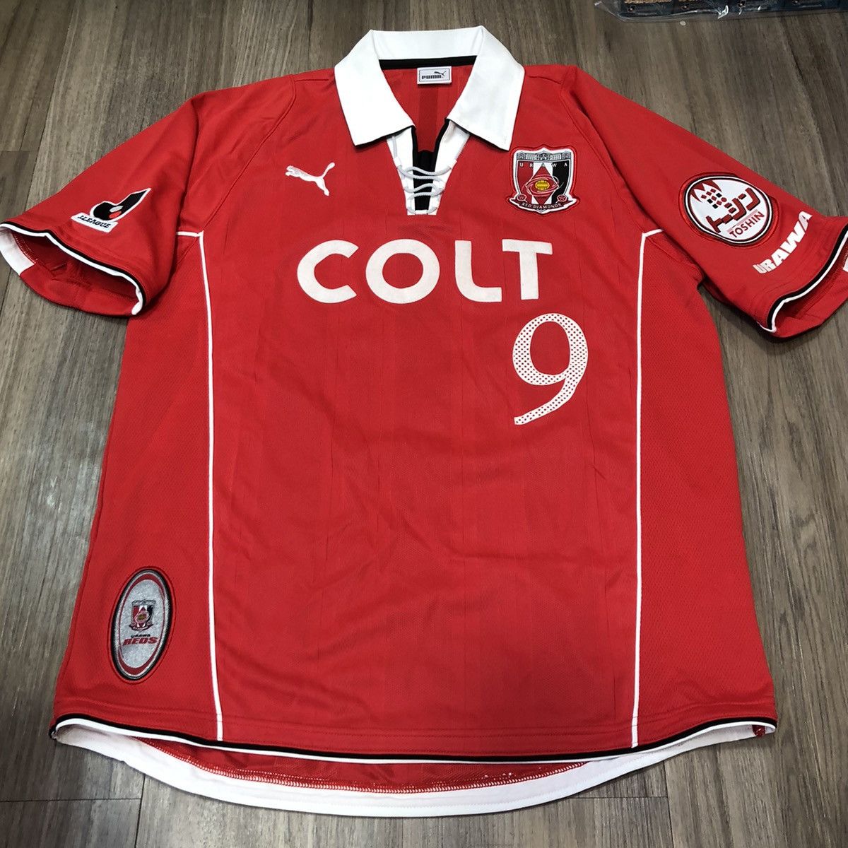 Puma × Vintage Urawa reds 2003 vintage home shirt #9 Nagai Size US L / EU 52-54 / 3 - 1 Thumbnail