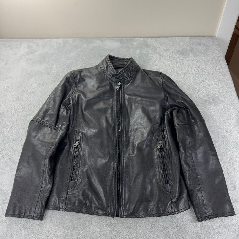 Andrew Marc Andrew Marc Men's Size Medium 100% Black Soft Leather Jacke Size US M / EU 48-50 / 2 - 1 Thumbnail