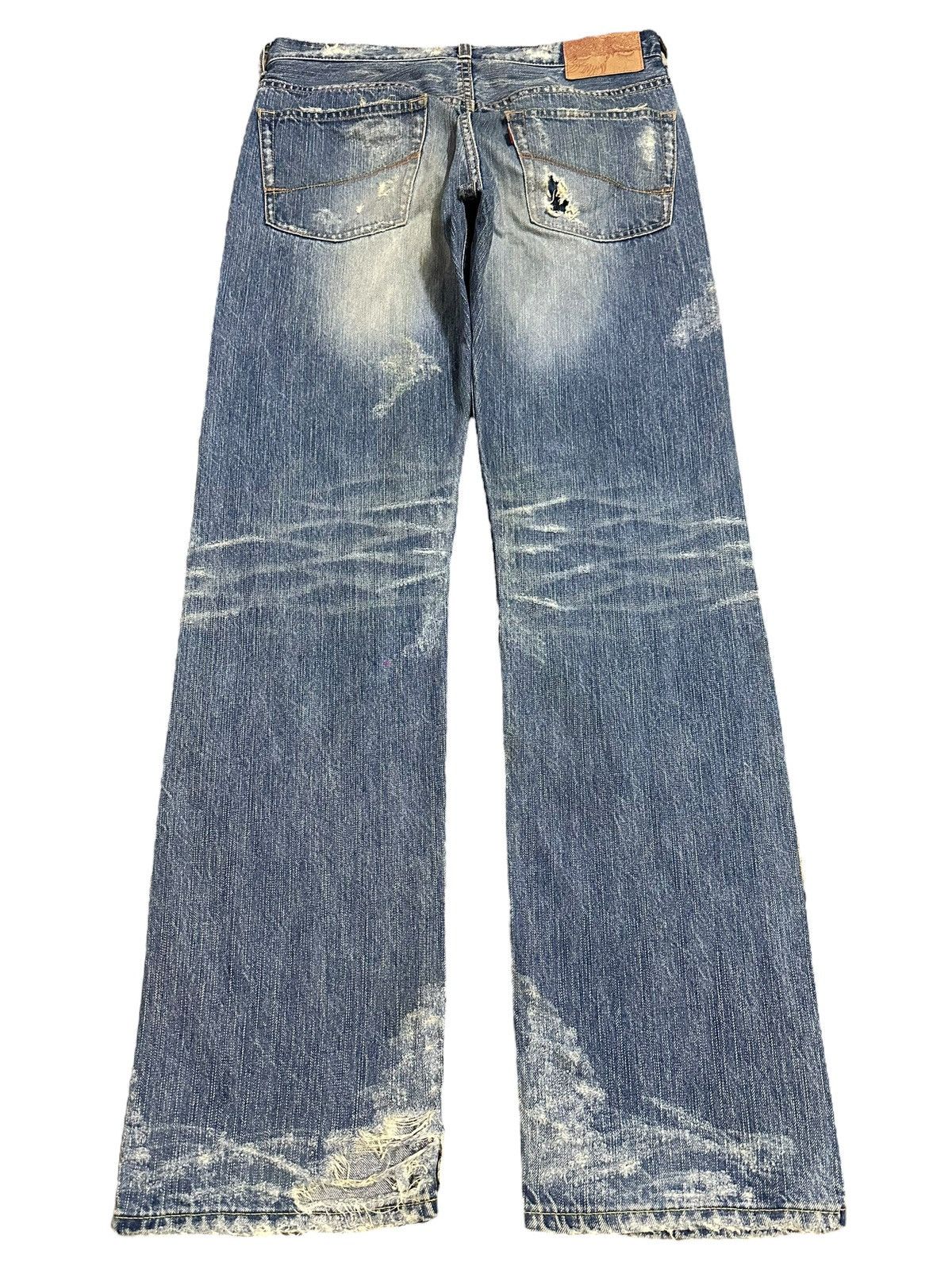 If Six Was Nine Vintage Japanese Brand Distressed Destroyer Faded Wash Jeans Size US 31 - 2 Thumbnail