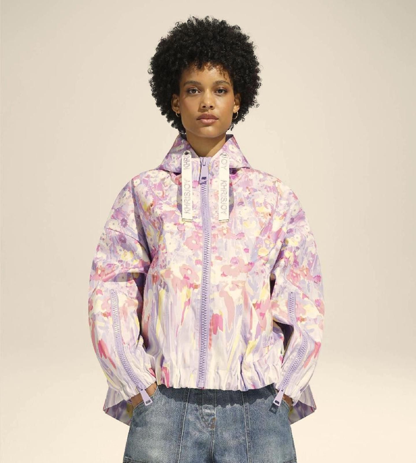 Khrisjoy KHRISJOY Lilac Windbreaker Jacket Size 0 Size XS / US 0-2 / IT 36-38 - 2 Thumbnail