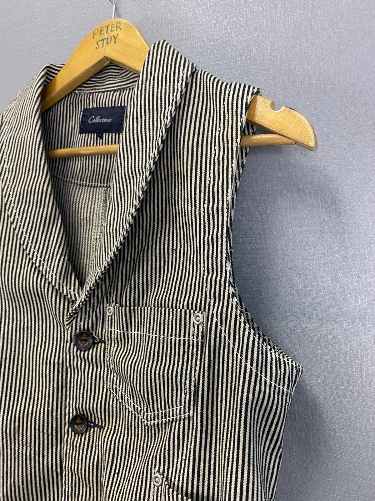 Japanese Brand × Vintage Vintage Hikory Vest by Collective Size US XS / EU 42 / 0 - 4 Thumbnail