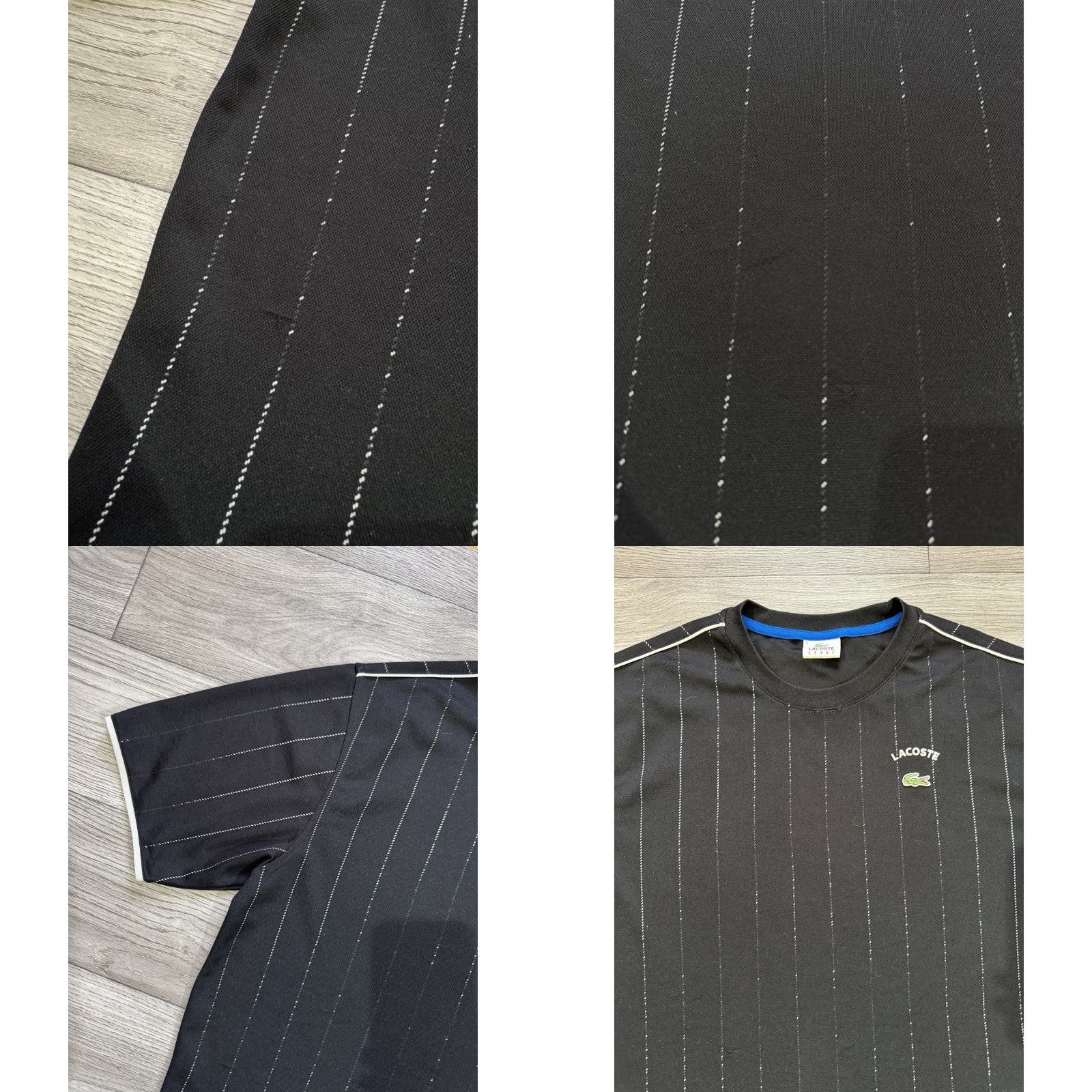 Lacoste Lacoste Sport Striped T-Shirt Crew Neck Short Sleeve Men Large Black Shirt Mens L Size US L / EU 52-54 / 3 - 8 Thumbnail