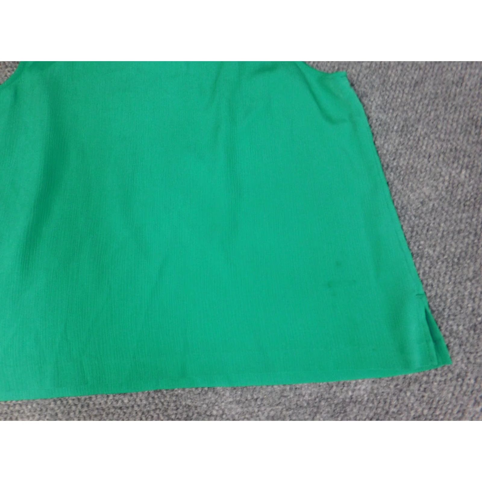Vintage Koret Womens Tank Top XL Green Floral Knit Pullover Sleeveless Round Neck Casual Stretch Basic Size XL / US 12-14 / IT 48-50 - 7 Thumbnail