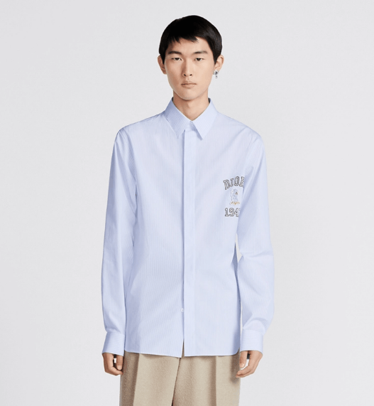 Dior o1w1db11025 483C57 Bobby Shirt in Blue Size US S / EU 44-46 / 1 - 4 Thumbnail