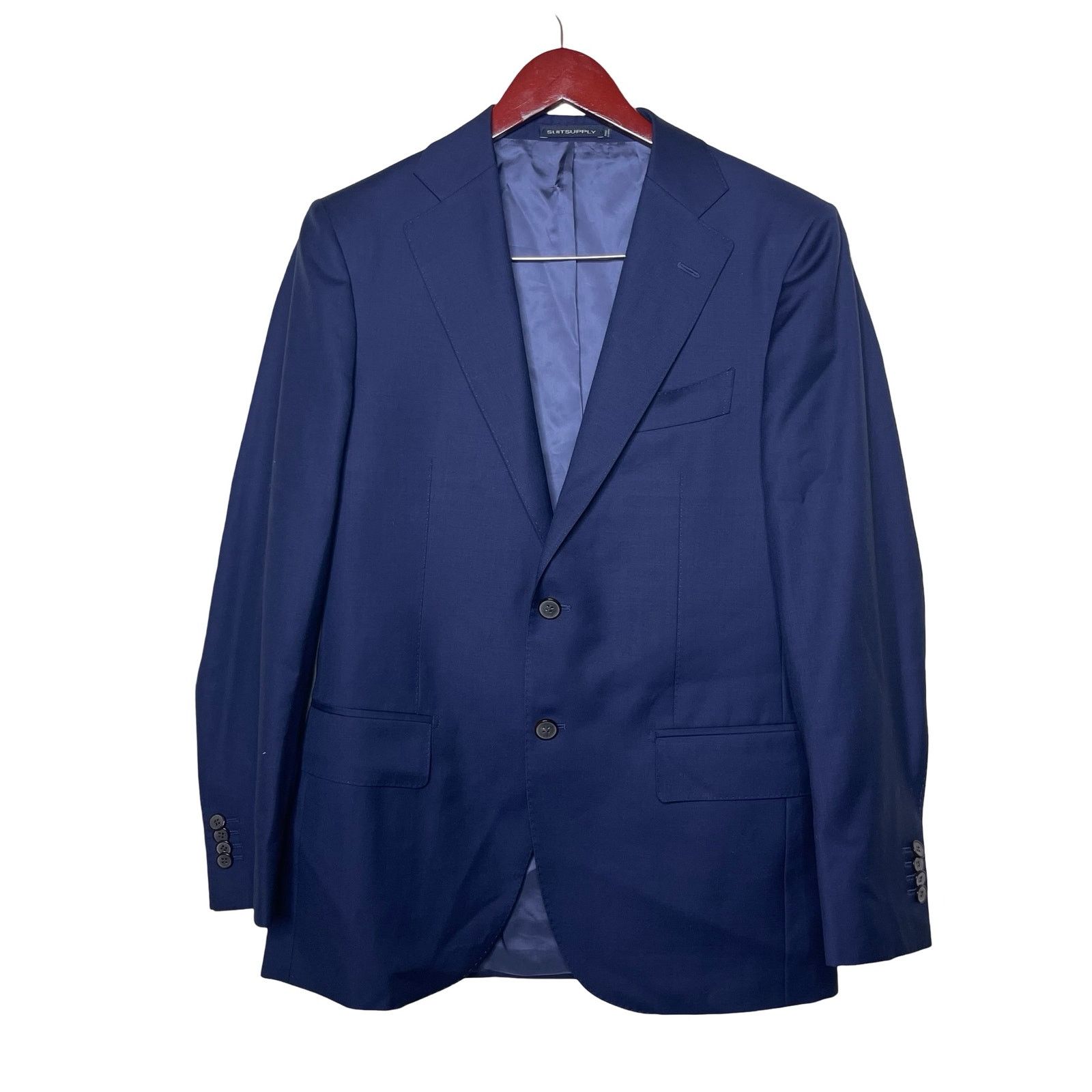 Suitsupply Suitsupply Navy Tailored Fit Lazio Suit Jacket Wool sz US 38 Size 38R - 1 Thumbnail